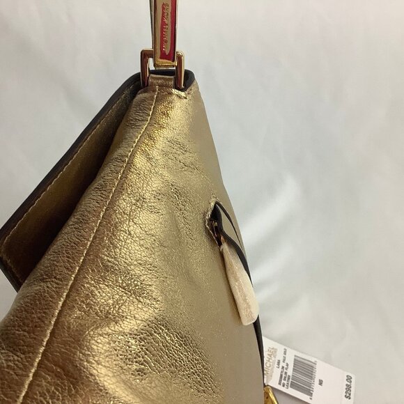 MK Gold LANA Small Clutch Leather Shoulder Bag NWT - Picture 5 of 15